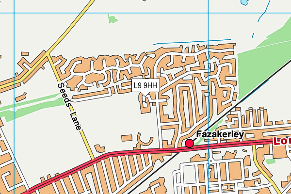 L9 9HH map - OS VectorMap District (Ordnance Survey)
