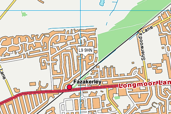 L9 9HN map - OS VectorMap District (Ordnance Survey)