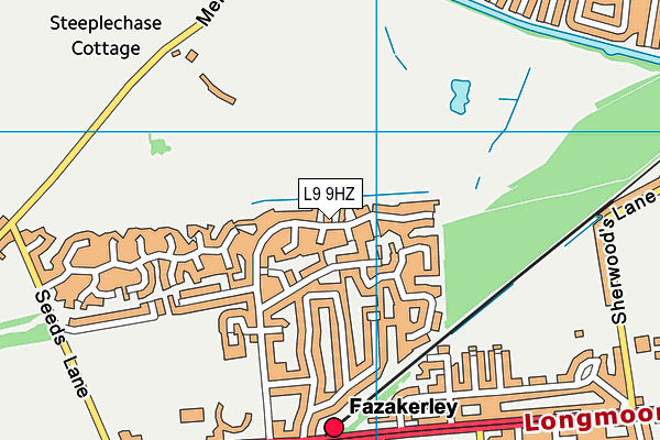 L9 9HZ map - OS VectorMap District (Ordnance Survey)