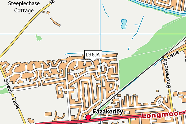 L9 9JA map - OS VectorMap District (Ordnance Survey)