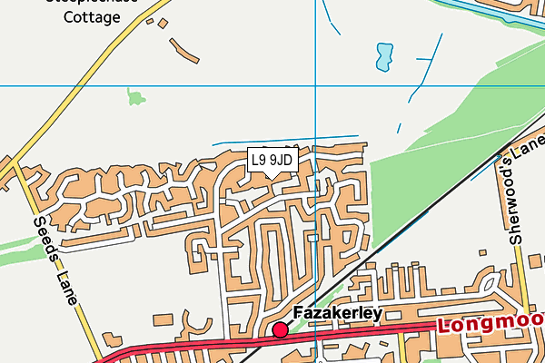 L9 9JD map - OS VectorMap District (Ordnance Survey)