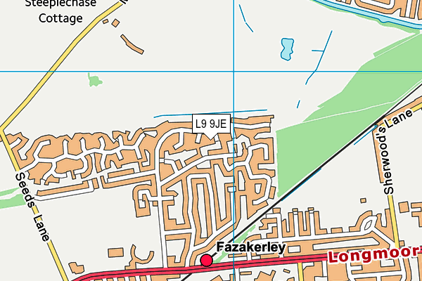 L9 9JE map - OS VectorMap District (Ordnance Survey)
