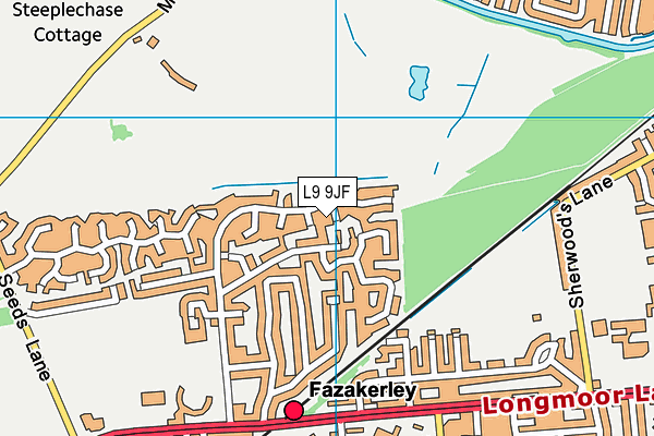 L9 9JF map - OS VectorMap District (Ordnance Survey)