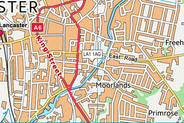 LA1 1AG map - OS VectorMap District (Ordnance Survey)