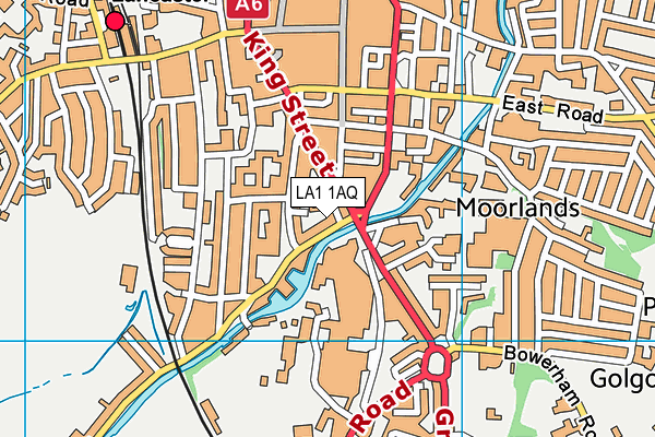 LA1 1AQ map - OS VectorMap District (Ordnance Survey)
