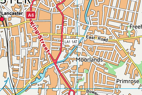 LA1 1AT map - OS VectorMap District (Ordnance Survey)