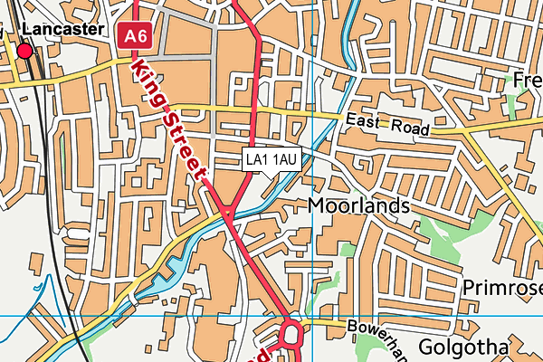 LA1 1AU map - OS VectorMap District (Ordnance Survey)