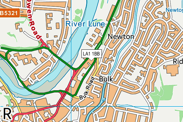 LA1 1BB map - OS VectorMap District (Ordnance Survey)