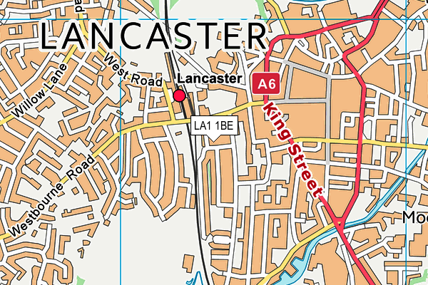 LA1 1BE map - OS VectorMap District (Ordnance Survey)