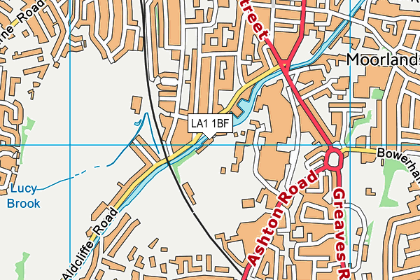 LA1 1BF map - OS VectorMap District (Ordnance Survey)