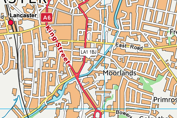 LA1 1BJ map - OS VectorMap District (Ordnance Survey)