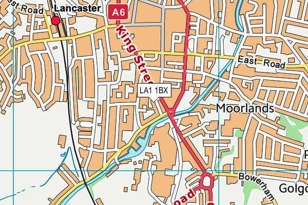 LA1 1BX map - OS VectorMap District (Ordnance Survey)