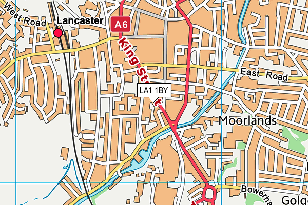 LA1 1BY map - OS VectorMap District (Ordnance Survey)