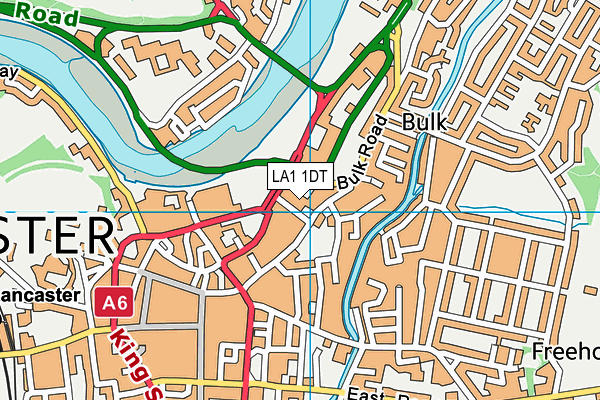 LA1 1DT map - OS VectorMap District (Ordnance Survey)