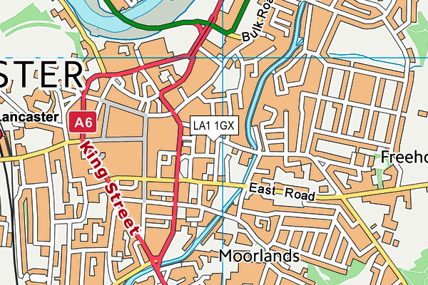 LA1 1GX map - OS VectorMap District (Ordnance Survey)