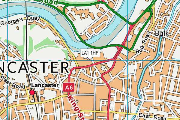 LA1 1HF map - OS VectorMap District (Ordnance Survey)