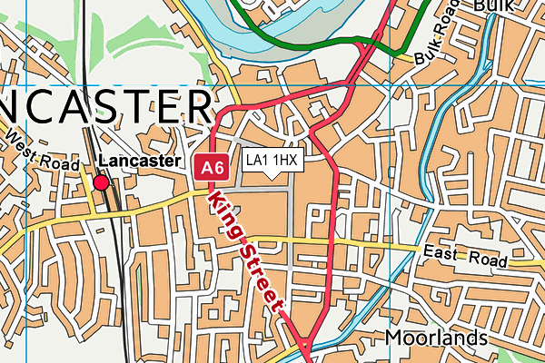 LA1 1HX map - OS VectorMap District (Ordnance Survey)