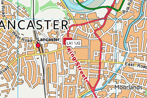 LA1 1JG map - OS VectorMap District (Ordnance Survey)