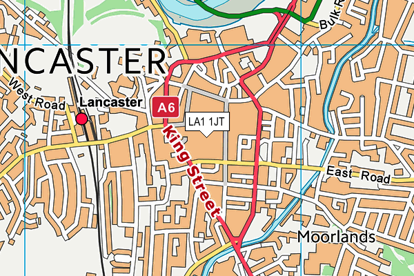 LA1 1JT map - OS VectorMap District (Ordnance Survey)