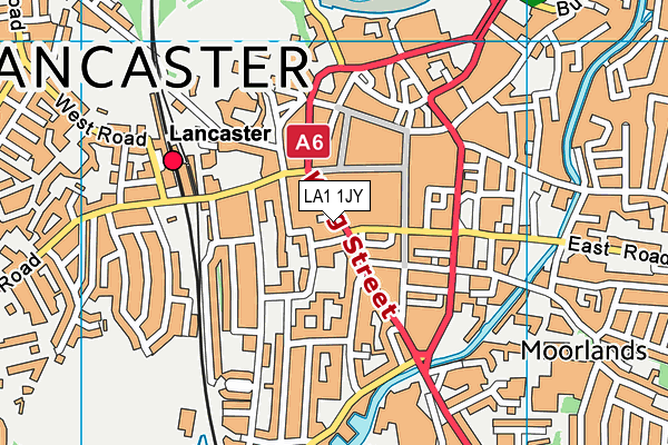 LA1 1JY map - OS VectorMap District (Ordnance Survey)