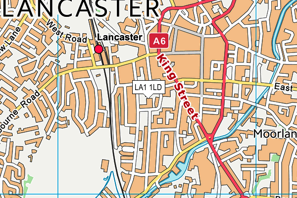 LA1 1LD map - OS VectorMap District (Ordnance Survey)