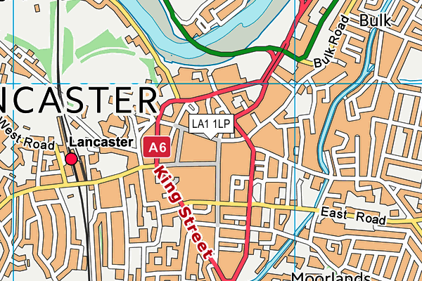 LA1 1LP map - OS VectorMap District (Ordnance Survey)