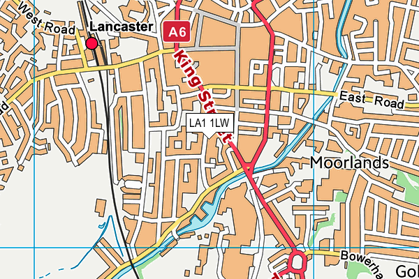 LA1 1LW map - OS VectorMap District (Ordnance Survey)