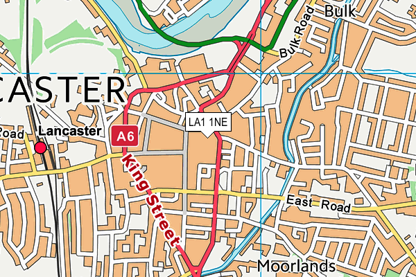 LA1 1NE map - OS VectorMap District (Ordnance Survey)