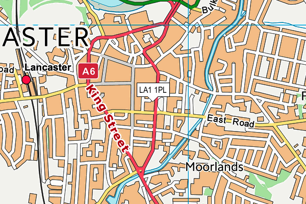 LA1 1PL map - OS VectorMap District (Ordnance Survey)