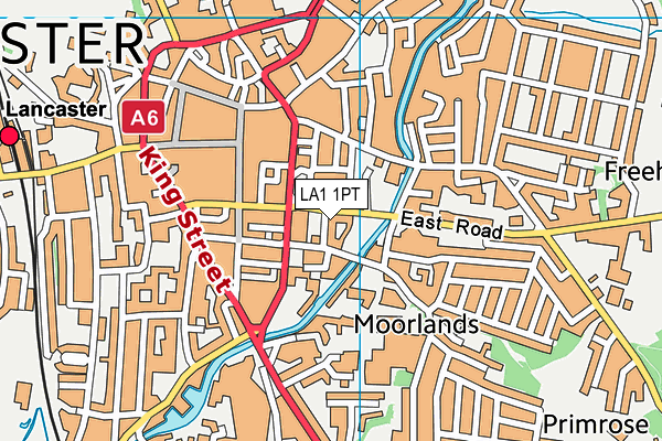 LA1 1PT map - OS VectorMap District (Ordnance Survey)