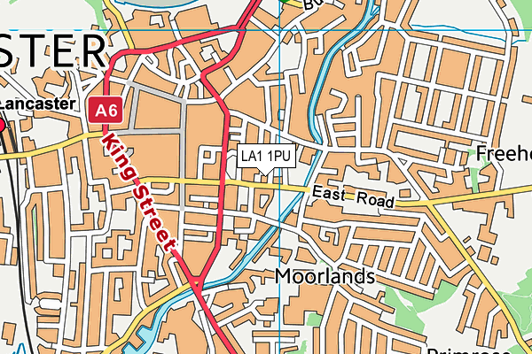 LA1 1PU map - OS VectorMap District (Ordnance Survey)