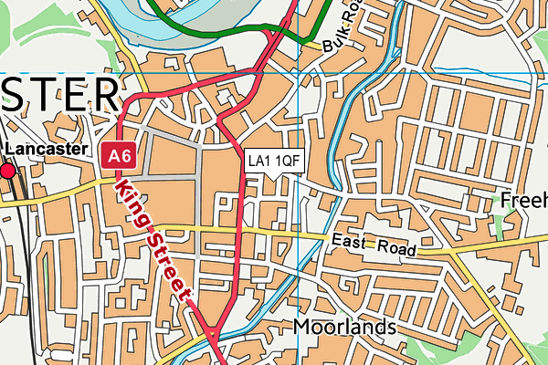 LA1 1QF map - OS VectorMap District (Ordnance Survey)