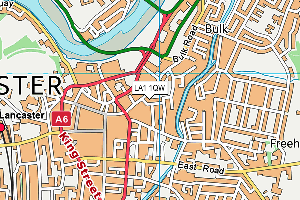 LA1 1QW map - OS VectorMap District (Ordnance Survey)