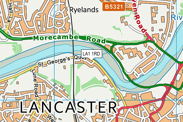 LA1 1RD map - OS VectorMap District (Ordnance Survey)