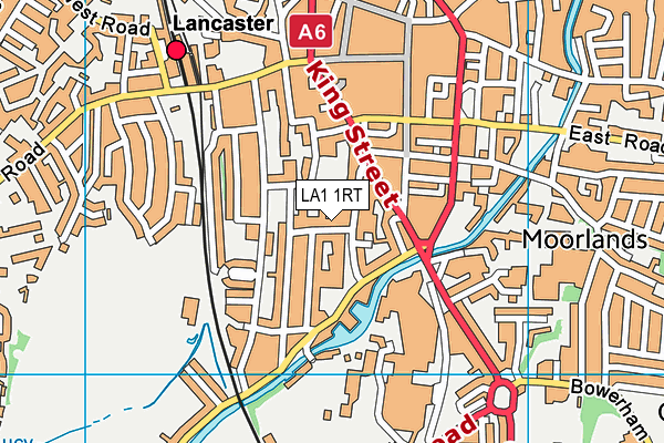 LA1 1RT map - OS VectorMap District (Ordnance Survey)