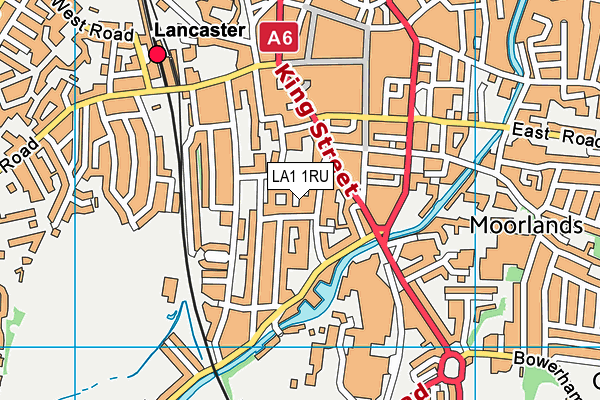 LA1 1RU map - OS VectorMap District (Ordnance Survey)