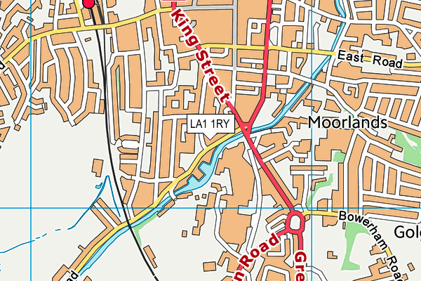 LA1 1RY map - OS VectorMap District (Ordnance Survey)