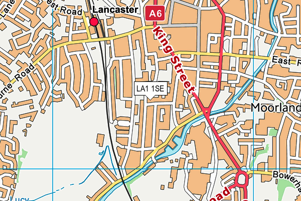LA1 1SE map - OS VectorMap District (Ordnance Survey)