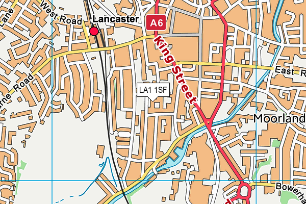 Lancaster Girls' Grammar School map (LA1 1SF) - OS VectorMap District (Ordnance Survey)