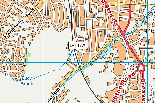 LA1 1SW map - OS VectorMap District (Ordnance Survey)