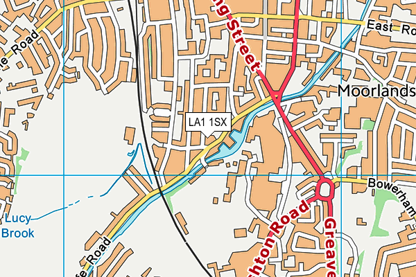 LA1 1SX map - OS VectorMap District (Ordnance Survey)
