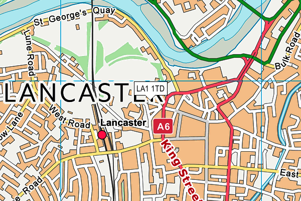 LA1 1TD map - OS VectorMap District (Ordnance Survey)