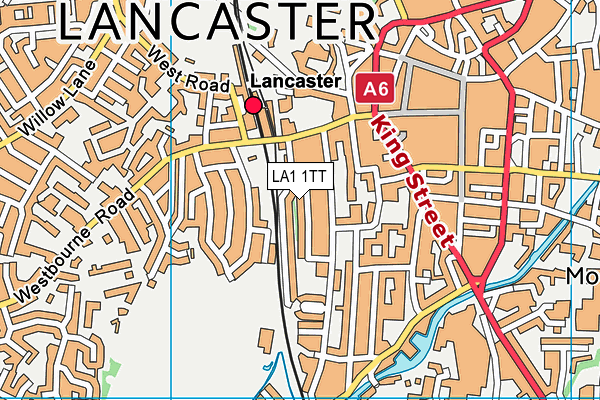 LA1 1TT map - OS VectorMap District (Ordnance Survey)