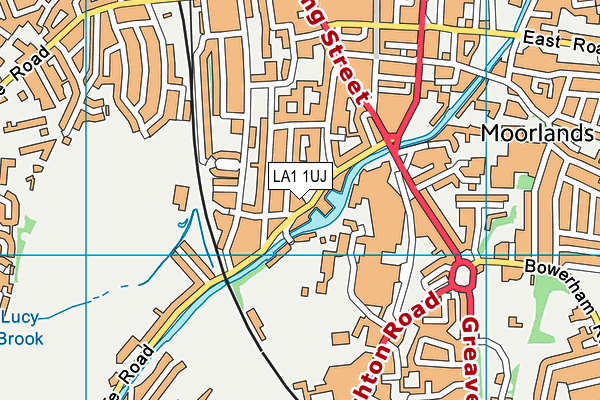 LA1 1UJ map - OS VectorMap District (Ordnance Survey)