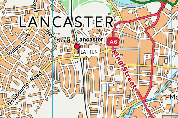 LA1 1UN map - OS VectorMap District (Ordnance Survey)