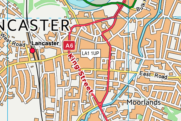 LA1 1UP map - OS VectorMap District (Ordnance Survey)