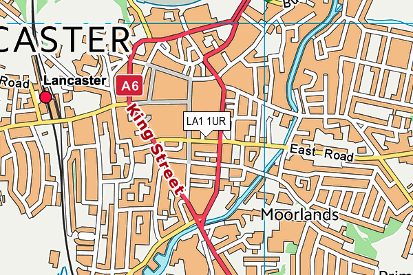 LA1 1UR map - OS VectorMap District (Ordnance Survey)