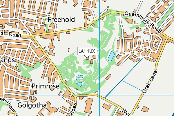 LA1 1UX map - OS VectorMap District (Ordnance Survey)