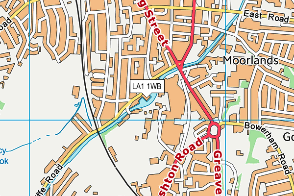 LA1 1WB map - OS VectorMap District (Ordnance Survey)