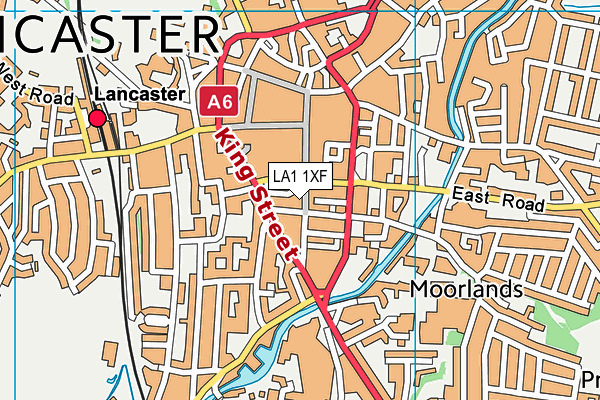 LA1 1XF map - OS VectorMap District (Ordnance Survey)